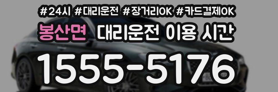 봉산면 대리운전 이용 시간