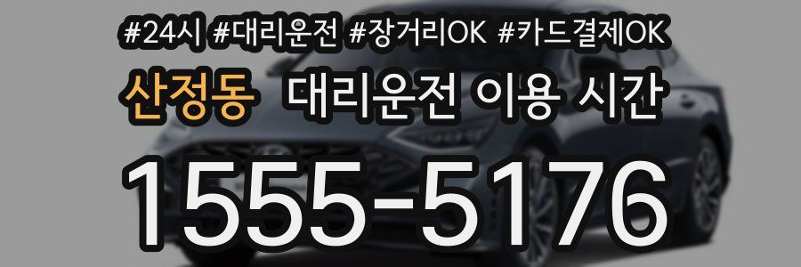 산정동 대리운전 이용 시간