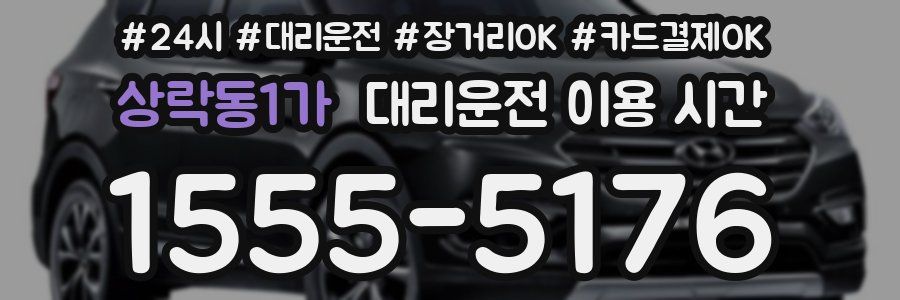 상락동1가 대리운전 이용 시간