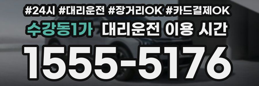 수강동1가 대리운전 이용 시간