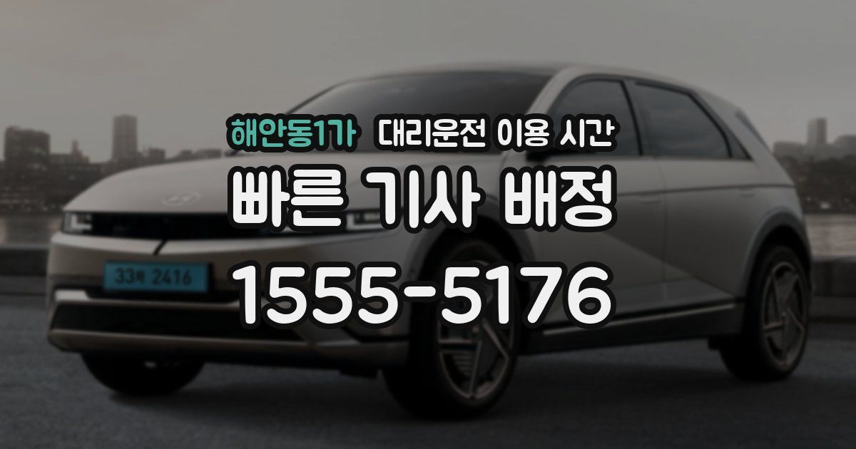 해안동1가 대리운전 이용 시간