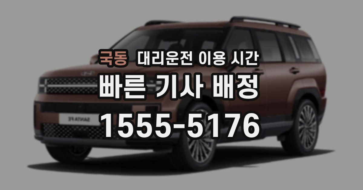 국동 대리운전 이용 시간