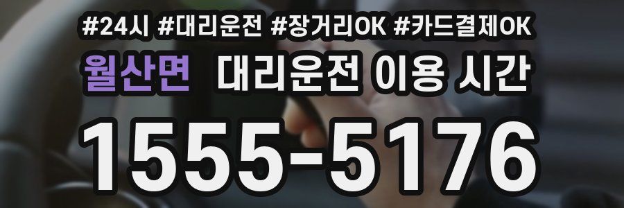 월산면 대리운전 이용 시간