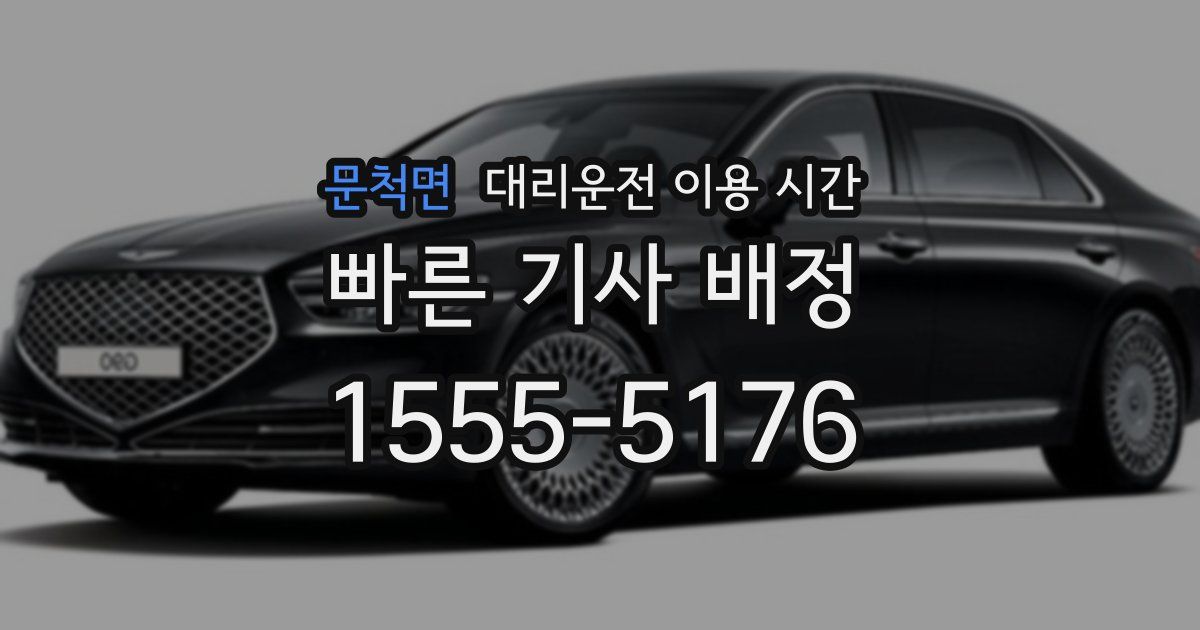 문척면 대리운전 이용 시간