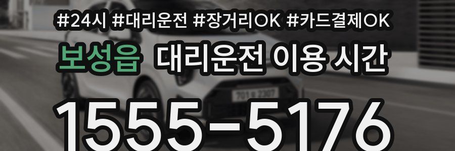 보성읍 대리운전 이용 시간