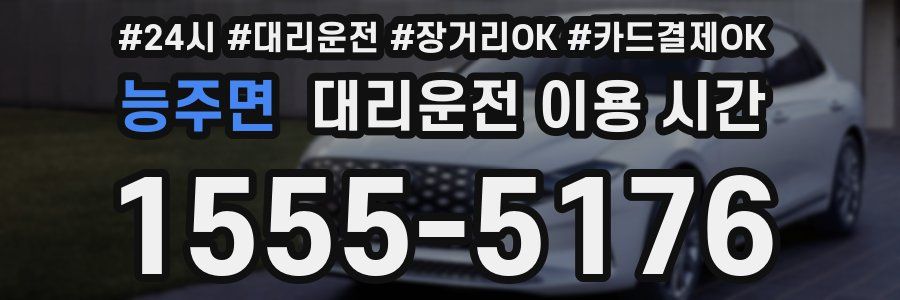 능주면 대리운전 이용 시간