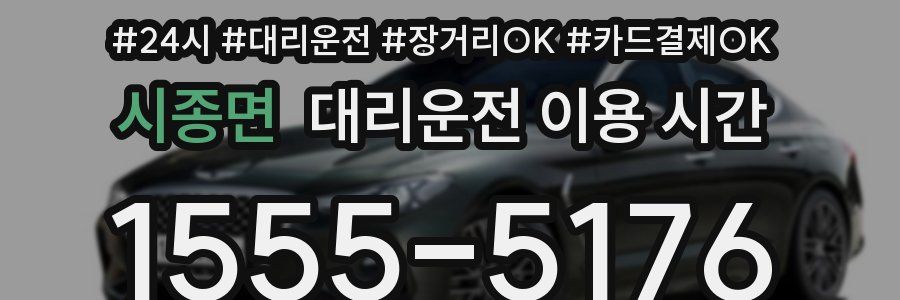 시종면 대리운전 이용 시간