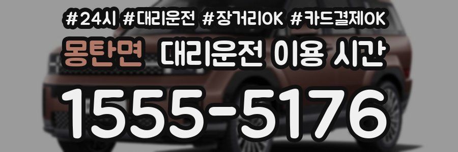 몽탄면 대리운전 이용 시간