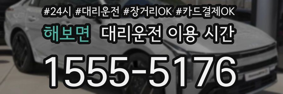 해보면 대리운전 이용 시간