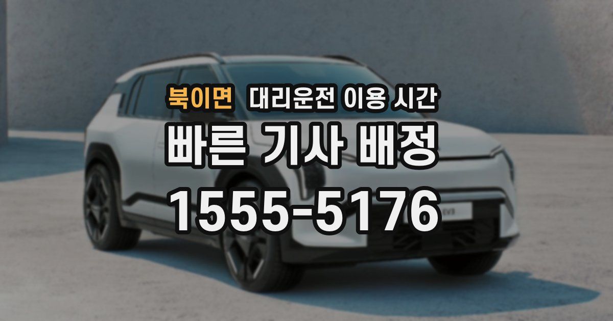 북이면 대리운전 이용 시간