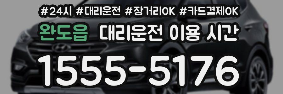 완도읍 대리운전 이용 시간