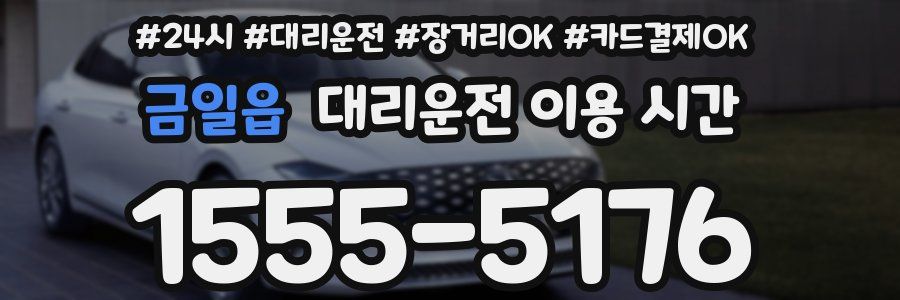 금일읍 대리운전 이용 시간