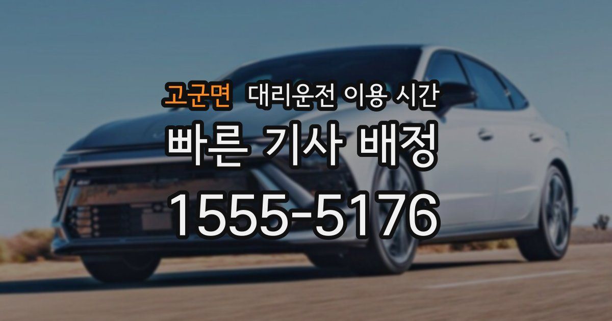 고군면 대리운전 이용 시간