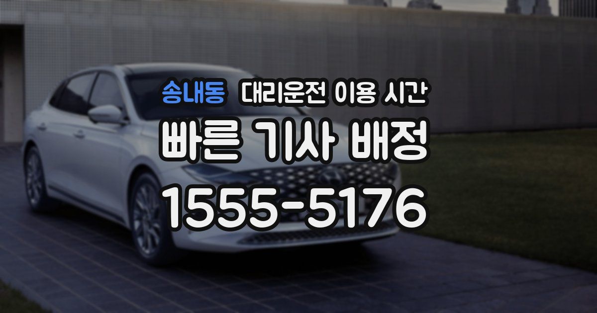 송내동 대리운전 이용 시간