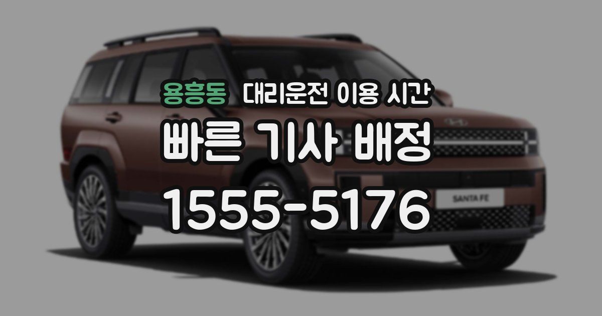 용흥동 대리운전 이용 시간