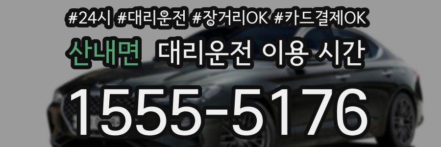 산내면 대리운전 이용 시간