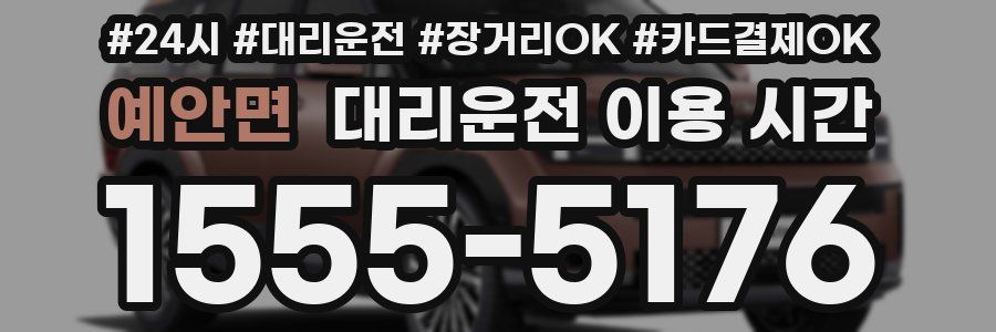 예안면 대리운전 이용 시간