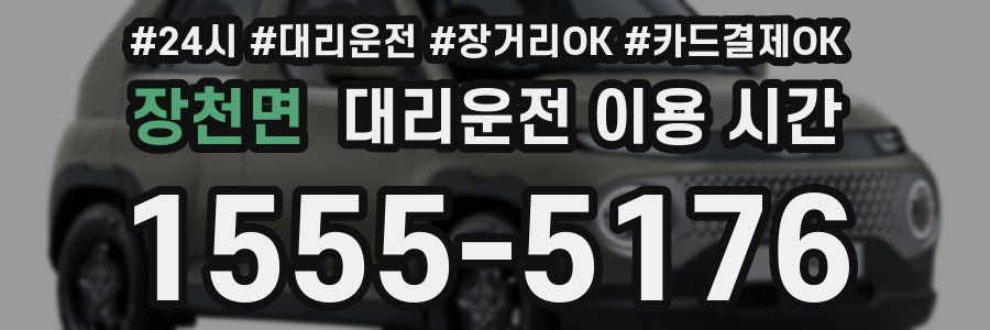 장천면 대리운전 이용 시간