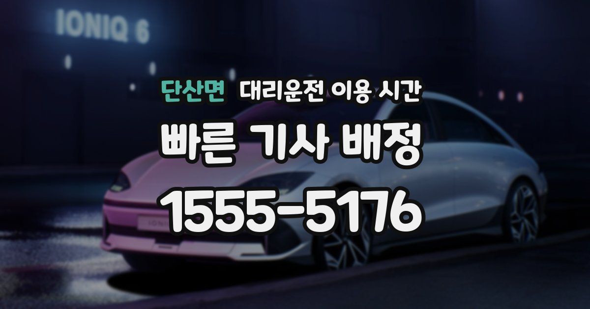 단산면 대리운전 이용 시간