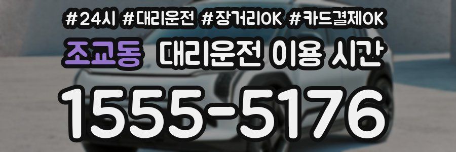 조교동 대리운전 이용 시간