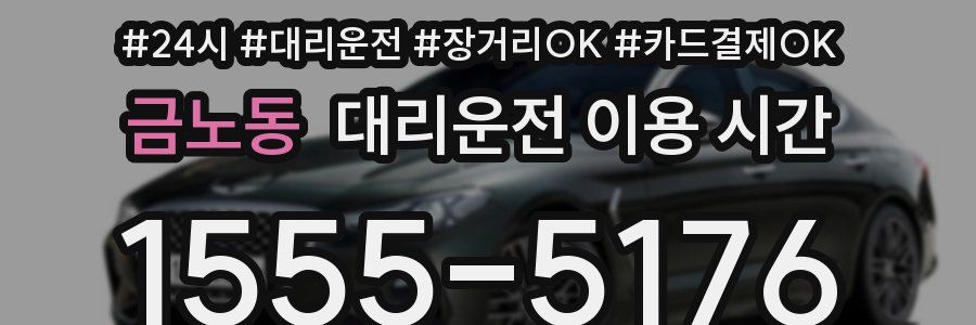 금노동 대리운전 이용 시간