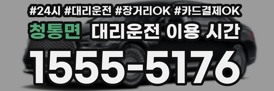 청통면 대리운전 이용 시간