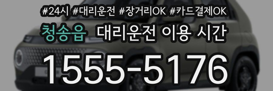 청송읍 대리운전 이용 시간