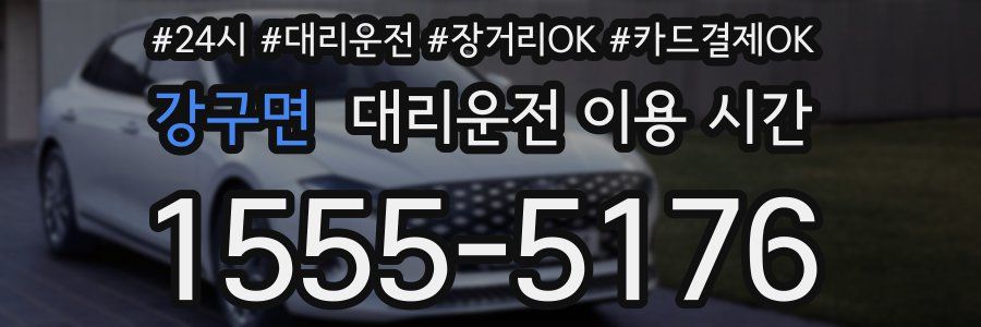 강구면 대리운전 이용 시간