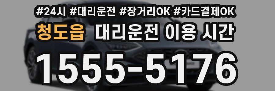 청도읍 대리운전 이용 시간