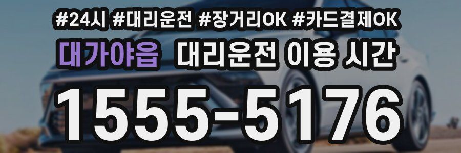 대가야읍 대리운전 이용 시간