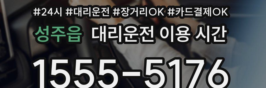 성주읍 대리운전 이용 시간