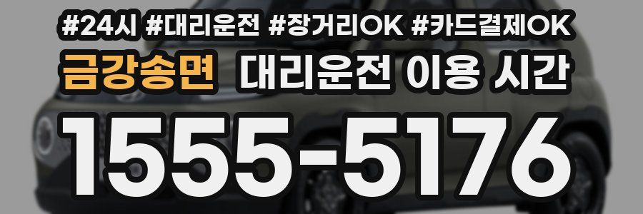 금강송면 대리운전 이용 시간