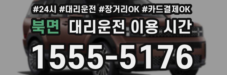 북면 대리운전 이용 시간