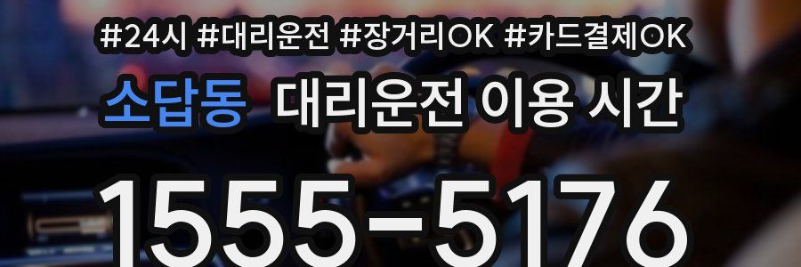 소답동 대리운전 이용 시간