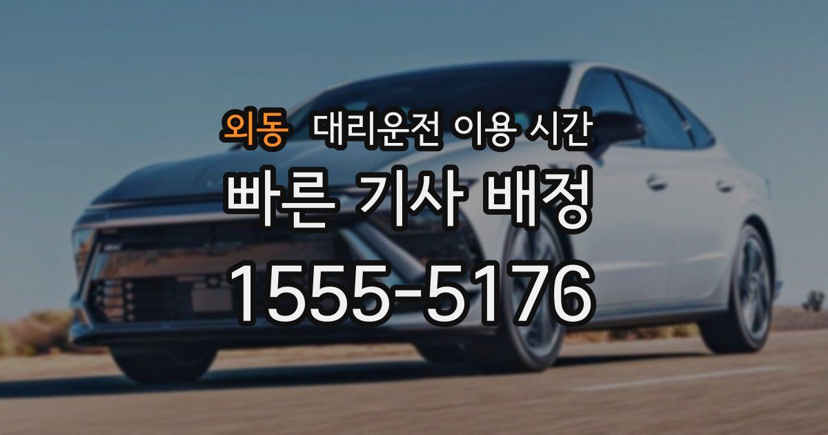 외동 대리운전 이용 시간