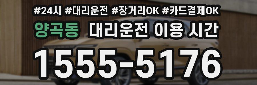 양곡동 대리운전 이용 시간