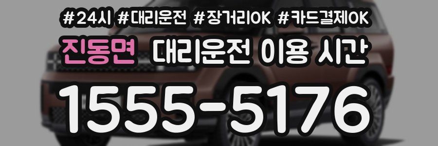 진동면 대리운전 이용 시간