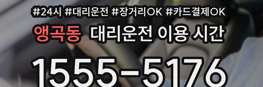 앵곡동 대리운전 이용 시간