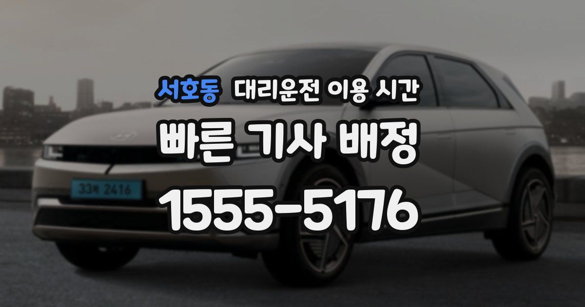 서호동 대리운전 이용 시간