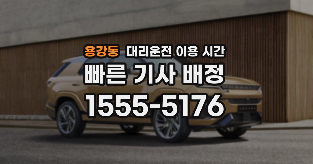 용강동 대리운전 이용 시간
