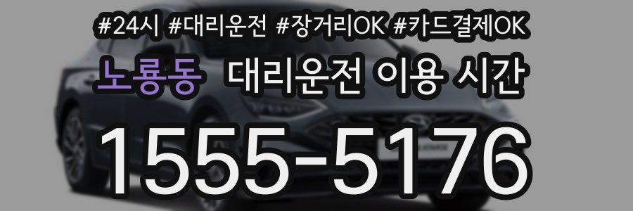 노룡동 대리운전 이용 시간