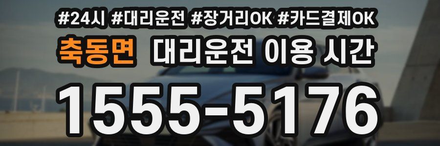 축동면 대리운전 이용 시간