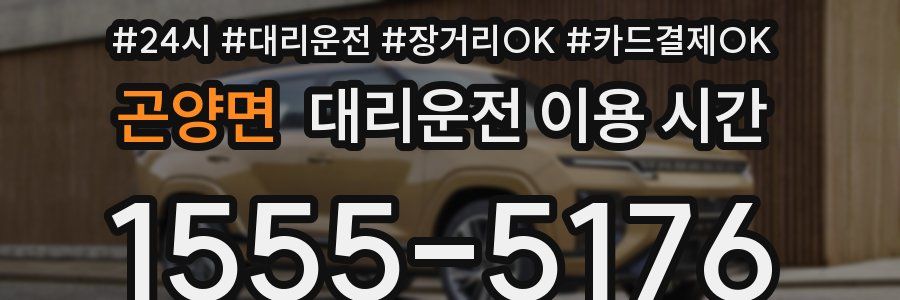 곤양면 대리운전 이용 시간