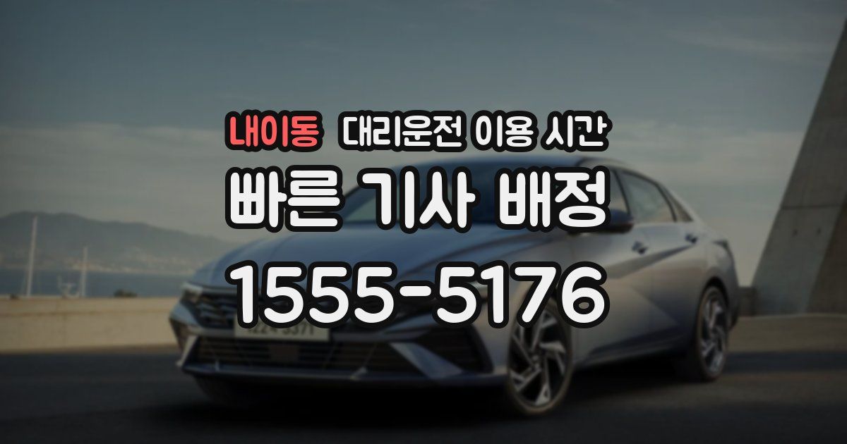 내이동 대리운전 이용 시간