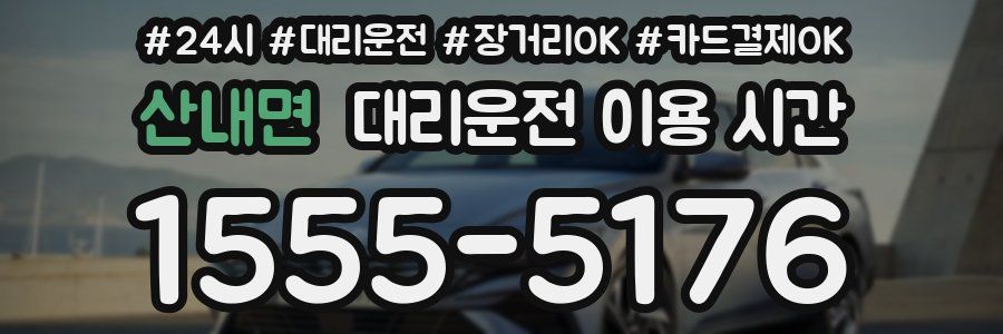 산내면 대리운전 이용 시간