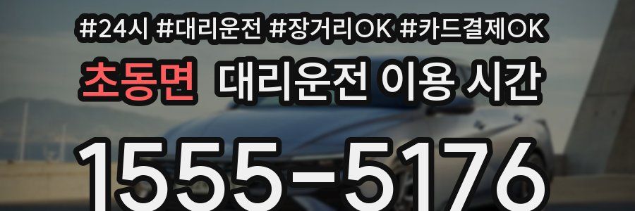 초동면 대리운전 이용 시간
