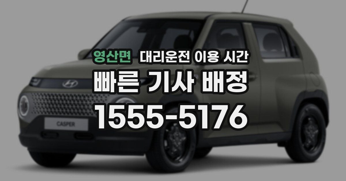 영산면 대리운전 이용 시간