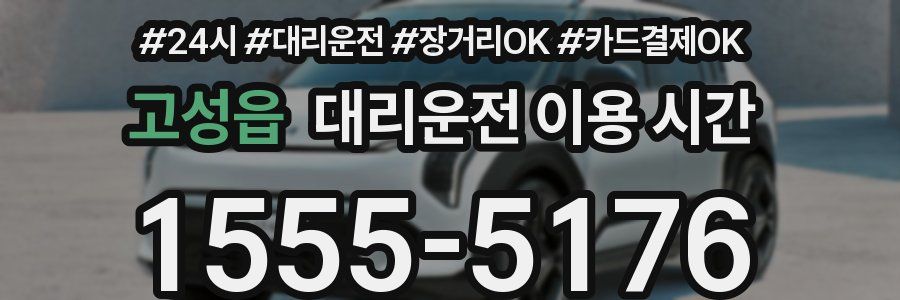 고성읍 대리운전 이용 시간