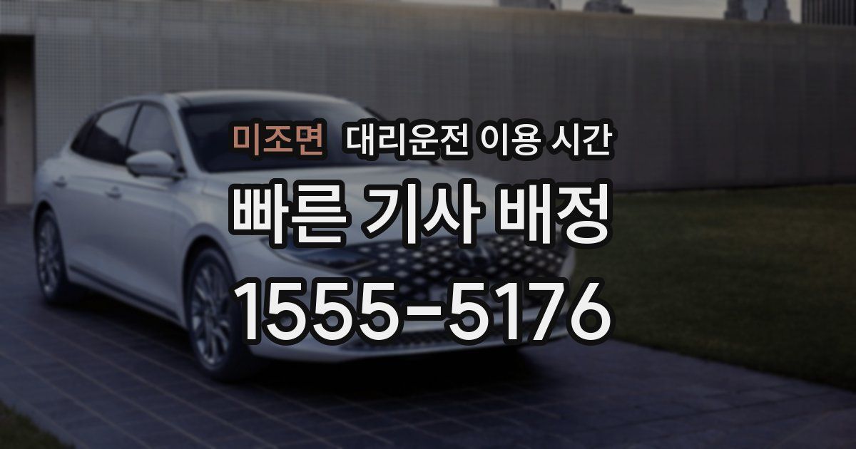 미조면 대리운전 이용 시간