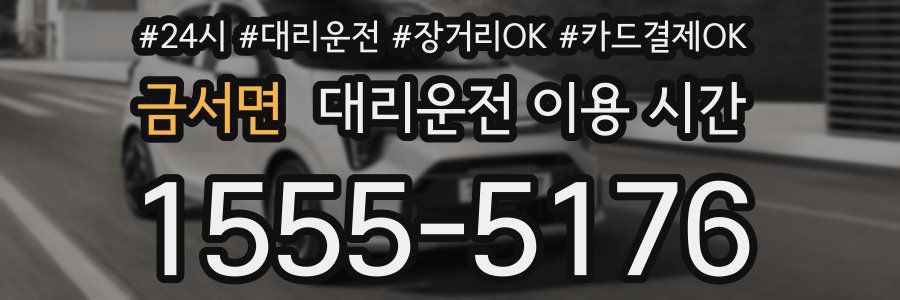 금서면 대리운전 이용 시간